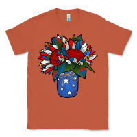 Copper Patriotic Sunflower in a Jar Classic Tee - Jasminsmagicworld