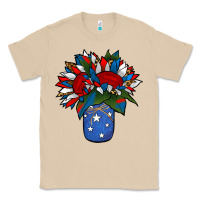 Mushroom Patriotic Sunflower in a Jar Classic Tee - Jasminsmagicworld