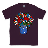 Plum Patriotic Sunflower in a Jar Classic Tee - Jasminsmagicworld