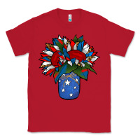 Red Patriotic Sunflower in a Jar Classic Tee - Jasminsmagicworld