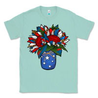 Seafoam Patriotic Sunflower in a Jar Classic Tee - Jasminsmagicworld