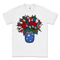 White Patriotic Sunflower in a Jar Classic Tee - Jasminsmagicworld