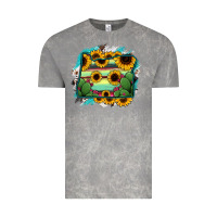 Cloud Rock Oregon Map Sunflower Cactus Serape Vintage Tee - RanaPortraitStore