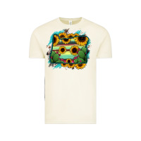 Vintage Arctic Oregon Map Sunflower Cactus Serape Vintage Tee - RanaPortraitStore