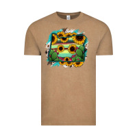 Vintage Coffee Oregon Map Sunflower Cactus Serape Vintage Tee - RanaPortraitStore