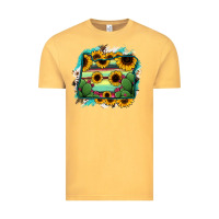 Vintage Mustard Oregon Map Sunflower Cactus Serape Vintage Tee - RanaPortraitStore