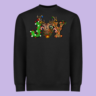 Christmas Joy Reindeer Heavyweight Sweatshirt Designed By Ranaportraitstore