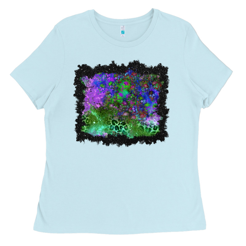Halloween Skull And Leopard Background Ladies Tee by BundleAndBundleShop | Teevron