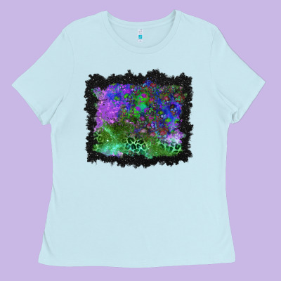 Halloween Skull And Leopard Background Ladies Tee Designed By Bundleandbundleshop