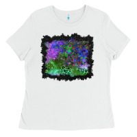 White halloween skull and leopard background Ladies Tee - BundleAndBundleShop