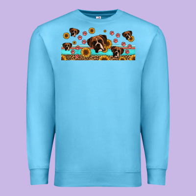 Western Boxer Dogs Premium Sweatshirt Designed By Jasminsmagicworld