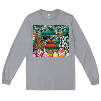 Heather Grey easter Long Sleeve Tee - CowhideDigitalArt
