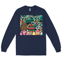 Navy easter Long Sleeve Tee - CowhideDigitalArt