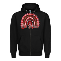 Black be mine valentines day rainbow Zipper Hoodie - RanaPortraitStore