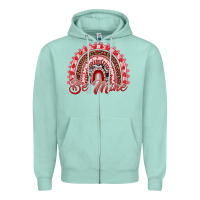 Seafoam be mine valentines day rainbow Zipper Hoodie - RanaPortraitStore