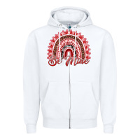 White be mine valentines day rainbow Zipper Hoodie - RanaPortraitStore
