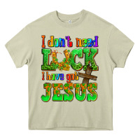 Mossy St. Patrick's I dont need luck i have got Jesus Heavy Core Tee - OliviaCreatesArt
