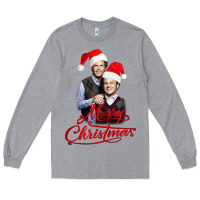 Heather Grey Step Brothers - merry christmas - happy xmas Long Sleeve Tee - DesigneFamous
