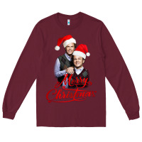 Burgundy Step Brothers - merry christmas - happy xmas Long Sleeve Tee - DesigneFamous
