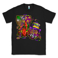 Black mardi gras louisiana map Classic Tee - OliviaCreatesArt