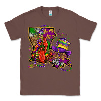 Chestnut mardi gras louisiana map Classic Tee - OliviaCreatesArt