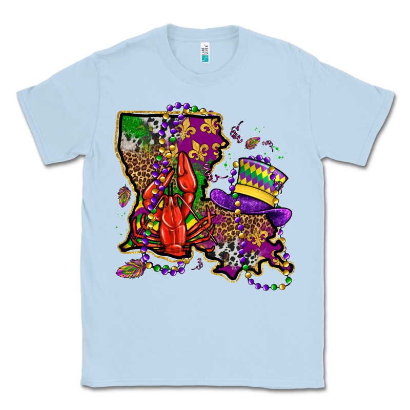 Mardi Gras Louisiana Map Classic Tee by OliviaCreatesArt | Teevron