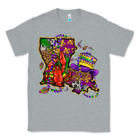 Heather Grey mardi gras louisiana map Classic Tee - OliviaCreatesArt