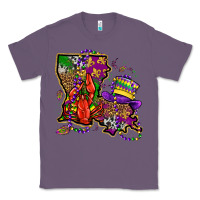 Lavender mardi gras louisiana map Classic Tee - OliviaCreatesArt
