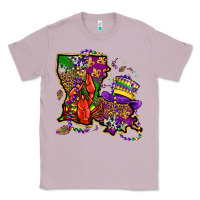 Lilac mardi gras louisiana map Classic Tee - OliviaCreatesArt