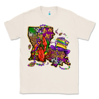 Natural mardi gras louisiana map Classic Tee - OliviaCreatesArt