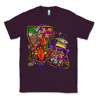 Plum mardi gras louisiana map Classic Tee - OliviaCreatesArt