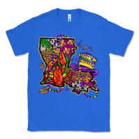 True Royal mardi gras louisiana map Classic Tee - OliviaCreatesArt