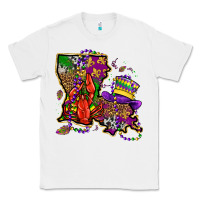 White mardi gras louisiana map Classic Tee - OliviaCreatesArt
