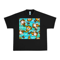 Black honey bee gnomes seamless pattern Urban Heavy Tee - BundleAndBundleShop