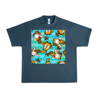 Midnight Navy honey bee gnomes seamless pattern Urban Heavy Tee - BundleAndBundleShop