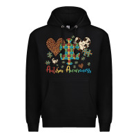Black autism awareness leopard cowhide herts puzzle Premium Hoodie - Artiststas