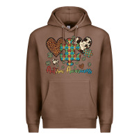 Chestnut autism awareness leopard cowhide herts puzzle Premium Hoodie - Artiststas