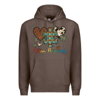 Coffee autism awareness leopard cowhide herts puzzle Premium Hoodie - Artiststas