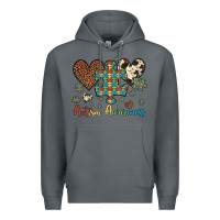 Rock autism awareness leopard cowhide herts puzzle Premium Hoodie - Artiststas