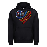 Black american western leopard flag heart Urban Hoodie - Jasminsmagicworld
