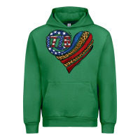 Emerald american western leopard flag heart Urban Hoodie - Jasminsmagicworld