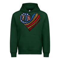 Forest Green american western leopard flag heart Urban Hoodie - Jasminsmagicworld