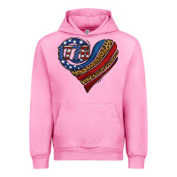 Fuchsia Pink american western leopard flag heart Urban Hoodie - Jasminsmagicworld