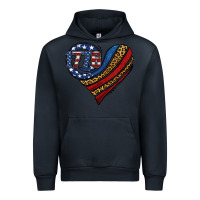 Navy american western leopard flag heart Urban Hoodie - Jasminsmagicworld
