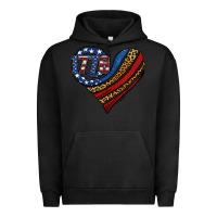 Pigment Black american western leopard flag heart Urban Hoodie - Jasminsmagicworld