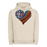 Pigment French Oak american western leopard flag heart Urban Hoodie - Jasminsmagicworld