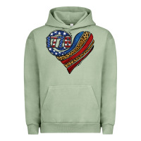 Pigment Oil Green american western leopard flag heart Urban Hoodie - Jasminsmagicworld