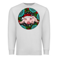 Dove Grey Baby Pig Christmas Premium Sweatshirt - RanaPortraitStore