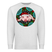 Oatmeal Heather Baby Pig Christmas Premium Sweatshirt - RanaPortraitStore
