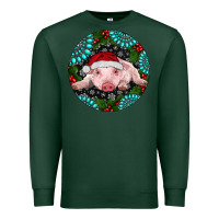 Sports Green Baby Pig Christmas Premium Sweatshirt - RanaPortraitStore